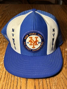 VINTAGE 1986 NOS NEW YORK METS TWINS ENTERPRISES SNAPBACK TRUCKER HAT CHAMPIONS - Picture 1 of 7