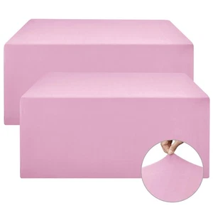 Rosa rechteckige Spandex passende Tischdecken, 2er Pack - 48 x 24 Zoll - für 4 bis... - Bild 1 von 7