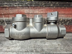 Uni-Lateral 1-1/4" Sewer Lateral Backflow Preventer SS Check Valve E/One SS 1.25 - Picture 1 of 5