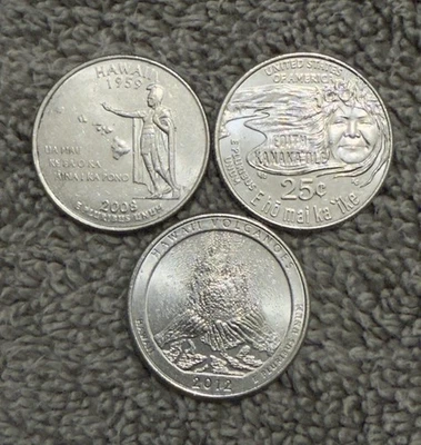 1 Roll Of Hawai’i Quarters Kanaka'ole, Volcanoes & Hawai’i Found In Circulation - Image 1 of 2