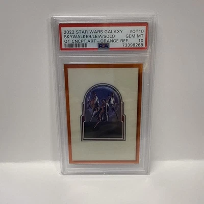 2022 Topps Chrome Star Wars Galaxy #OT-10 Concept Art Orange 24/25 PSA 10 - Image 1 of 2