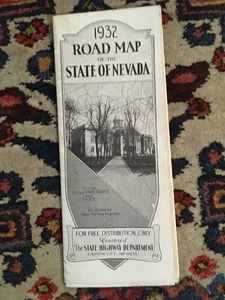 Straßenkarte 1932 Bundesstaat Nevada Dept of Highways - Bild 1 von 3