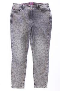 Street One Regular Jeans für Damen Gr. 44, XL mit Tierdruck grau aus Baumwolle
