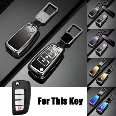 Zinc Alloy TPU Car Key Case Cover For Nissan X-Trail Rogue Qashqai Juke 2014+ - Image 1 of 4