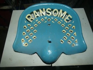 RANSOME TRACTOR IMPLEMENT SEAT VINTAGE MAN CAVE FARM CAST IRON - Picture 1 of 5