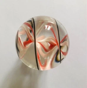 NEU GROßE 40 mm Handgefertigte "Spirale" Glasmarmor mit Glasständer KOSTENLOSER VERSAND IN UK + P - Bild 1 von 3