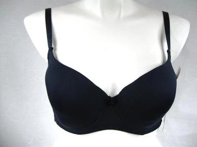 Sujetador con aros moldeados de nailon azul marino talla 40D Delta Burke Foto 1 de 3