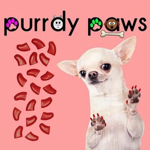 Tapas suaves para uñas para garras de perro (ROJO) * patas purridas * 6 tamaños hasta XXL - Imagen 1 de 1