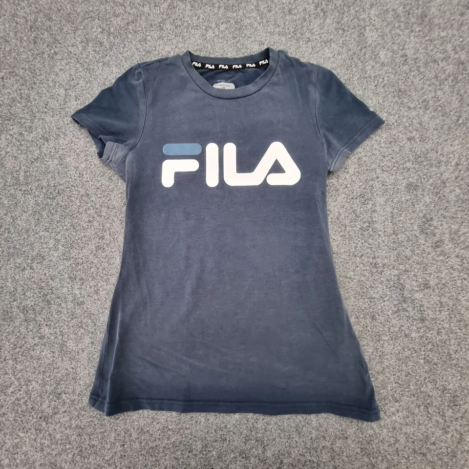 Camisa Fila Mujer XSMALL Azul Adulto Deportes Informal Camiseta Manga Corta Talla XS Foto 1 de 4