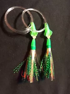 "Moscas de arrastre de salmón de alto porcentaje - paquete de 2 aparejadas Coho Spinner de 1,5""" - Imagen 1 de 5
