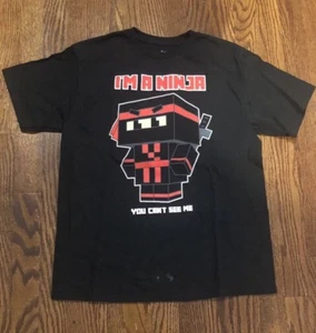 BOYS I'M NINJA YOU CAN'T SEE ME T-SHIRT-XL(14-16)-BLACK - Picture 1 of 2
