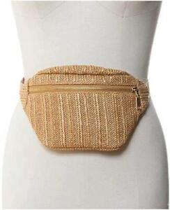 INC International Concepts Light Tan Zip Closure With Strap Belt Fanny Pack NEW
