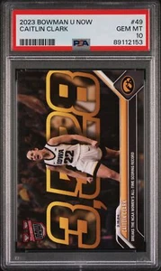 Caitlin Clark 2023 Bowman U Now Breaks Scoring Record Rookie Card #49 PSA 10 - Picture 1 of 1