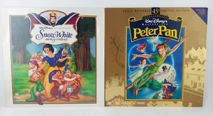 Walt Disney Peter Pan & Snow White And The Seven Dwarfs Laserdisc Lot of 2 - Picture 1 of 12