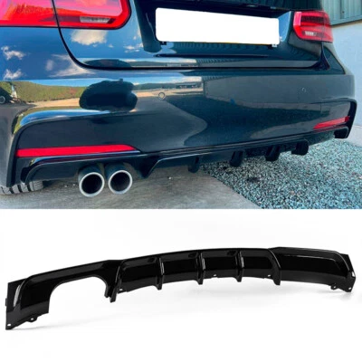 Rear Bumper Diffuser Lip Gloss Black For BMW F30 F31 320i 325i 328i 335i M Sport - Image 1 of 4