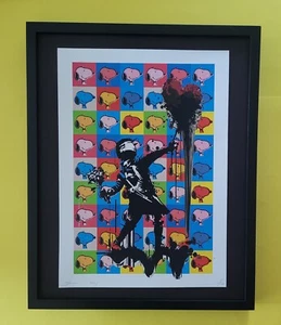 Death NYC Large Framed 16x20in Certified COA Graffiti Banksy Snoopy Pop Art 2// - Picture 1 of 6
