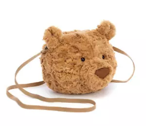 Jellycat Teddy Bear Brown Purse Crossbody NWT - Picture 1 of 2