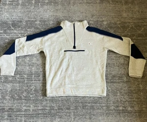Herren District Vision Achtsamer Athlet Viertel Reißverschluss Größe Large blau und weiß Q8 - Bild 1 von 7