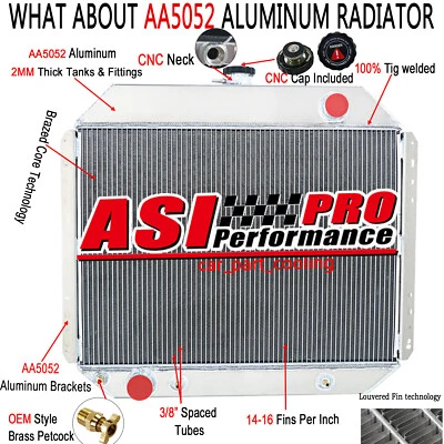 3 ROW RADIATOR For 1966-1979 1967 1970 Ford Bronco F-Series F100 Truck Pickup V8 Foto 1 de 4