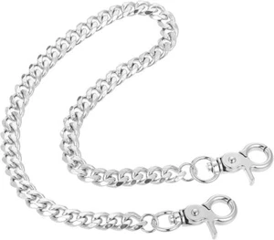 Pants Chain, 20" Wallet Chains for Men, Silver Chain for Pants,Heavy Duty Pocket - Picture 1 of 7