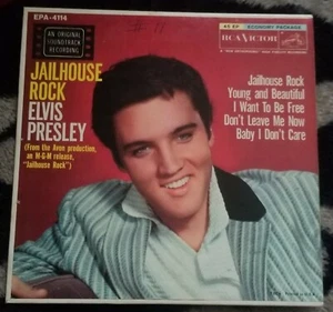 1957 ELVIS PRESLEY, "JAILHOUSE ROCK, M- EP & PIC SLEEVE EPA-4114 - Imagen 1 de 4