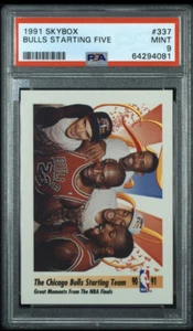 Michael Jordan 1991 Skybox Bulls Starting Five #337 PSA 9 Mint - Bild 1 von 2