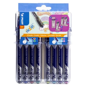 Pilot FriXion Fineliner Erasable Writing Felt Pen 8 in Pack "Set 2 Go" Case New - Picture 1 of 7