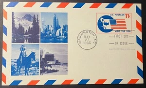 EE. UU. #UXC5 - 11 centavos Air Primer Día Tarjeta Postal Cancelación 27 de mayo 1966 Washington DC - Imagen 1 de 1