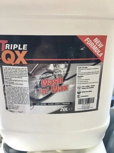 Triple QX Professional Wash And Wax High Quality Shampoo Silicon Free 20 Litres - Picture 1 of 3
