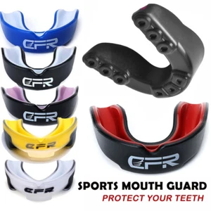 Women Men Gel Boxing Gum Shield Mouth Guard MMA Mouthpiece Teeth Rugby Grinding - Picture 1 of 19
