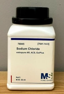 Sodium Chloride Crystals ACS, 99+%, Certified, 500 Grams (NaCl) - 1 lb - Picture 1 of 3