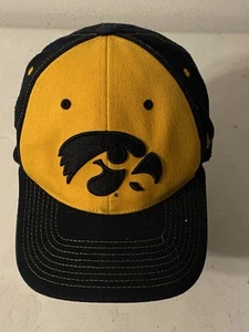 Iowa Hawkeyes Hat Cap by Zephyr NCAA Stretch Fit Black and Gold Size XL - Picture 1 of 3