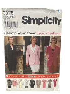 Simplicity 9878 Misses' Suit Sewing Pattern Size 8-12 Vintage - Picture 1 of 2