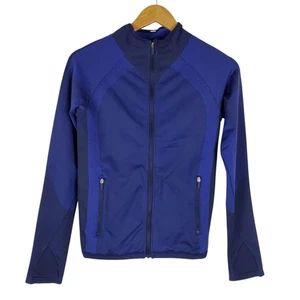 Lululemon Ready To Run Jacke Pinpoint marineblau Damengröße 6 durchgehender Reißverschluss Fitnessstudio  - Bild 1 von 12