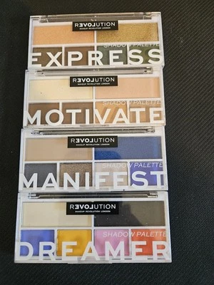 Revolution Relove Eyeshadow Palette -lot of 4 Express-Motivate-Manifest-Dreamer - Image 1 of 4