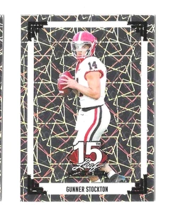 Gunner Stockton 2025 Hoja Nacional Rojo Paquete Silver Lazer #/15 Georgia - Imagen 1 de 2