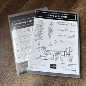 Stampin Up! PFERD & SCHLITTEN Stempelset & Stanzen Winter, Weihnachten Happy New Year - Bild 1 von 3