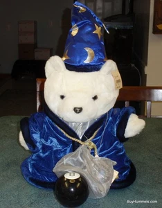1999 Dayton Hudson Zauberer Weihnachtsbär mit Magic 8 Ball Stofftier Plüschtier 24 Zoll Geschenk! - Bild 1 von 5