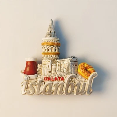 Turkey Istanbul Galata Collectible Tourist Souvenir 3D Resin IDEA Fridge Magnet - Image 1 of 4