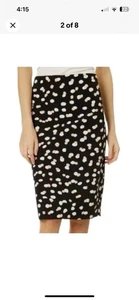 NWT Philosophy Republic Clothing Black Random Dot Pencil Skirt Size 6 - Picture 1 of 4