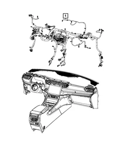 Genuine Mopar Instrument Panel Wiring 68615561AC - Bild 1 von 1