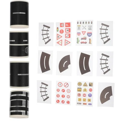 16pcs Railway Train Washi Tape DIY Road Traffic Adhesive Tape Sticker Decor - Image 1 of 4