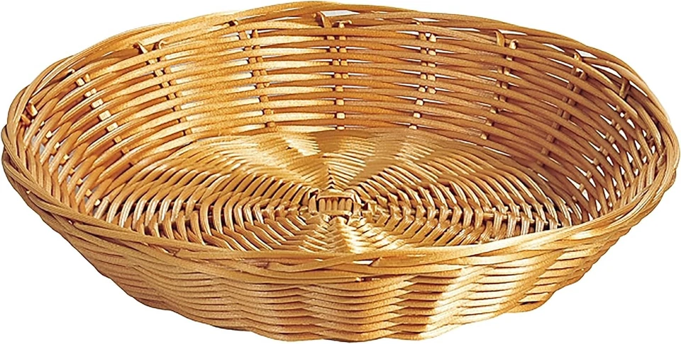 BROTKORB Ø25cm geflochten Kunststoff rund Obstkorb Brot Obst Korb Körbchen 06 - Bild 1 von 1