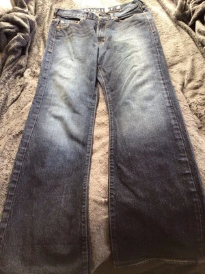 Y2K Guess Jeans Mens 31x33 Blue Denim Cliff Relaxed Boot Cut Jeans Vintage - Image 1 of 4