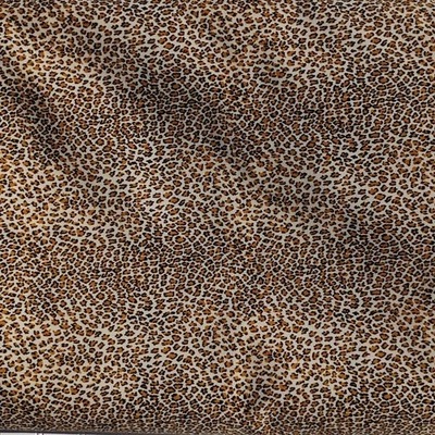 Vtg 70s Velour Upholstery Fabric 10 YD Jaguar Leopard Print Material MCM Velvet - Image 1 of 4