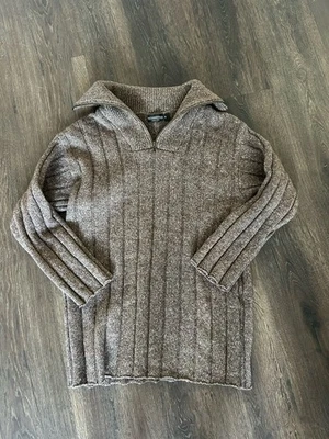 Suéter de punto pesado J Peterman Company para hombre mediano de lana de pescador vintage EE. UU. Foto 1 de 4