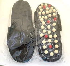 REFLEXOLOGY SANDLES/SLIPPERS-Acupuncture-Pressure Points-11" Long-Men's 10-11 - Picture 1 of 11