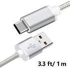 New Nylon Braided USB-C USB Type-C 3.1 Genuine Data Sync Charger Charging Cable