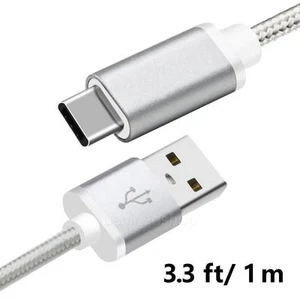 New Nylon Braided USB-C USB Type-C 3.1 Genuine Data Sync Charger Charging Cable - Picture 1 of 17