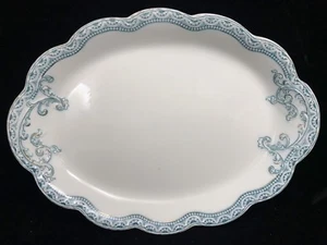 JOHNSON BROTHERS TOURAINE 14" SERVING PLATTER Antique China ENGLAND Oval Tray - Picture 1 of 12